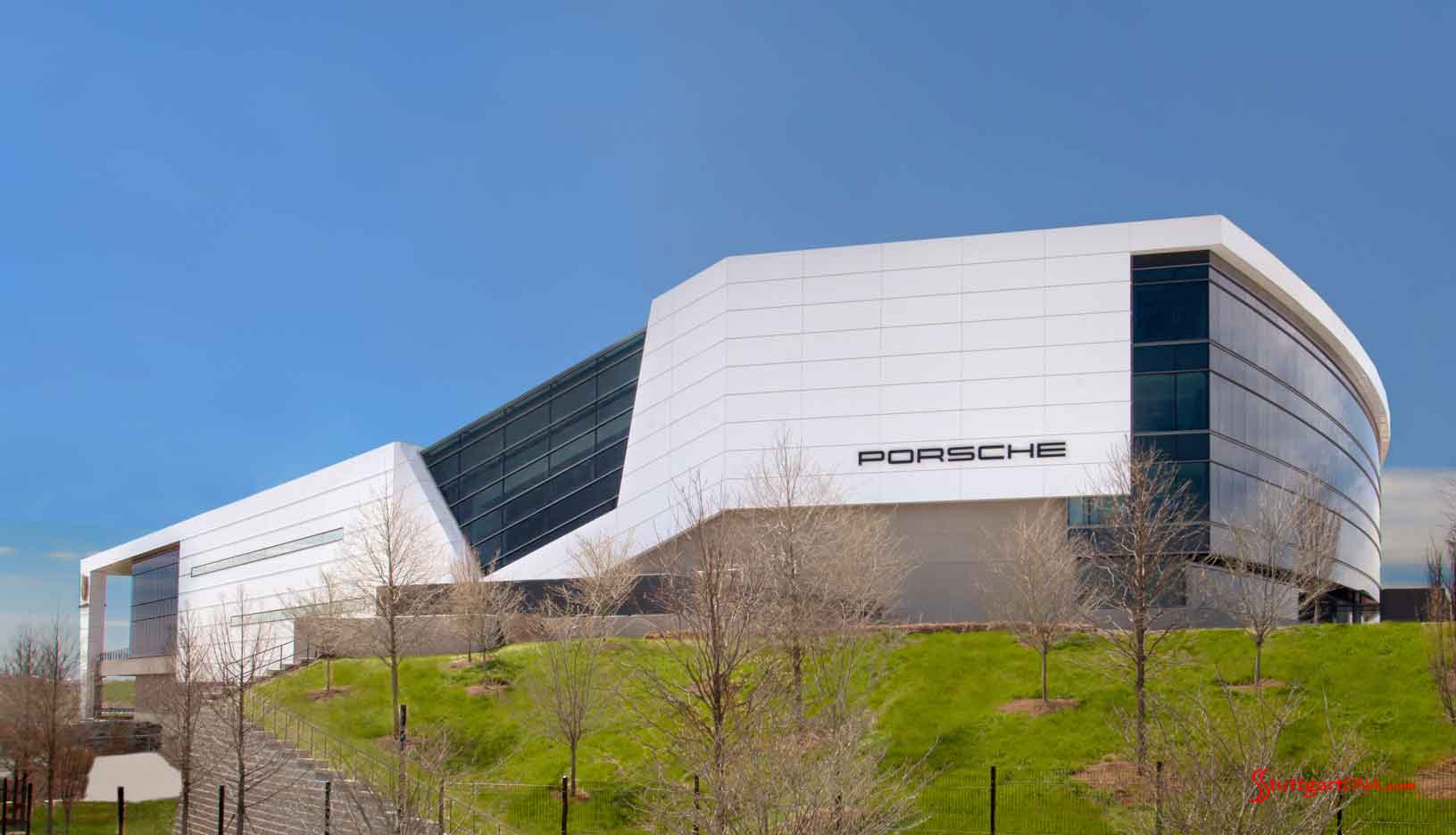 PCNA's HQ OPD, Atlanta, exterior 01. Credit: Porsche AG Porsche USA ABS bond largest ever: Seen here is an impressive exterior angle of Porsche Cars North America's new HQ OPD in Atlanta, GA. Credit: PCNA