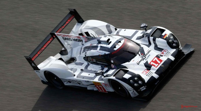 919 high angle before 2015 Bahrain. Credit: Porsche AG Porsche chases 2015 Bahrain WEC title sweep: 919 high angle before 2015 Bahrain. Credit: Porsche AG