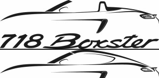 718 Boxster and 718 Cayman 718 Boxster and 718 Cayman: 718 logo and silhouette composite. Credit: Porsche AG