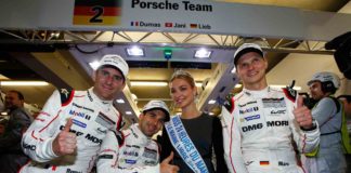 Porsche earns 18th Le Mans pole Porsche earns 18th Le Mans pole: Dumas, Jani and Lieb with Miss 24 Heures du Mans. Credit: Porsche AG