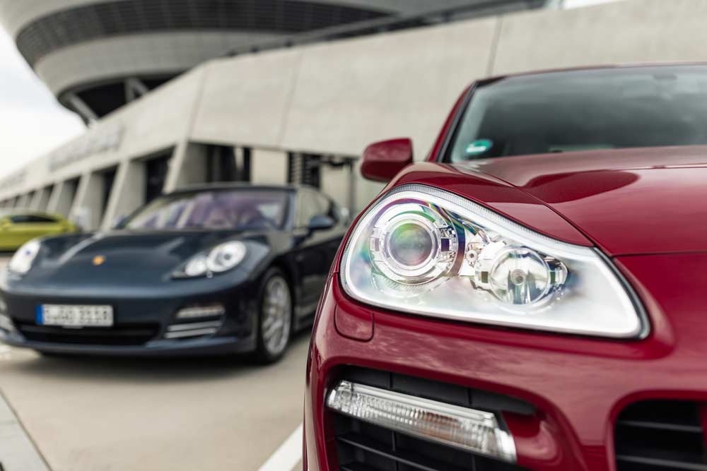 Porsche Recalls Cayenne, Cayman, Macan, Panamera for Headlight Screw Covers This image depicts headlights up close at Leipzig.
