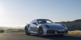 Introducing the Porsche 911 Turbo 50 Years model Introducing the Porsche 911 Turbo 50 Years model: Depicted here is a 911 Turbo 50 Years model, right-front, parked on a hilltop. Credit: Porsche AG