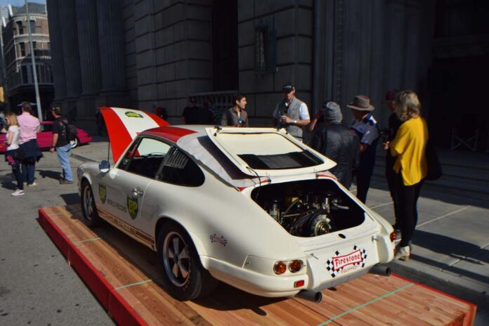 Tony Callas BP Porsche 911 at Luft 6. Credit: StuttgartDNA Luftgekühlt 10 returns to the Universal Studios Backlot: Depicted here is the outstanding restored BP Tony Callas BP Porsche 911 at Luft 6. Credit: StuttgartDNA