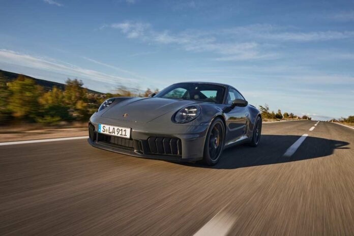 Gray T-Hybrid on road, left-front. Credit: Porsche AG Death of the Porsche 911 Icon - depicted here is the Gray T-Hybrid on road, left-front. Credit: Porsche AG