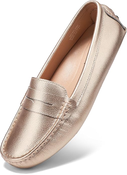 Seen here are the BEAUSEEN Women's Penny Loafers Leather Driving Moccasins. Credit: Amazon