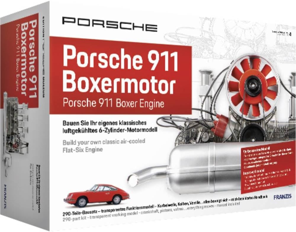 Seen here is the Franzis Porsche 911 Boxer Engine Model Kit - Porsche Museum Edition. Credit: Amazon