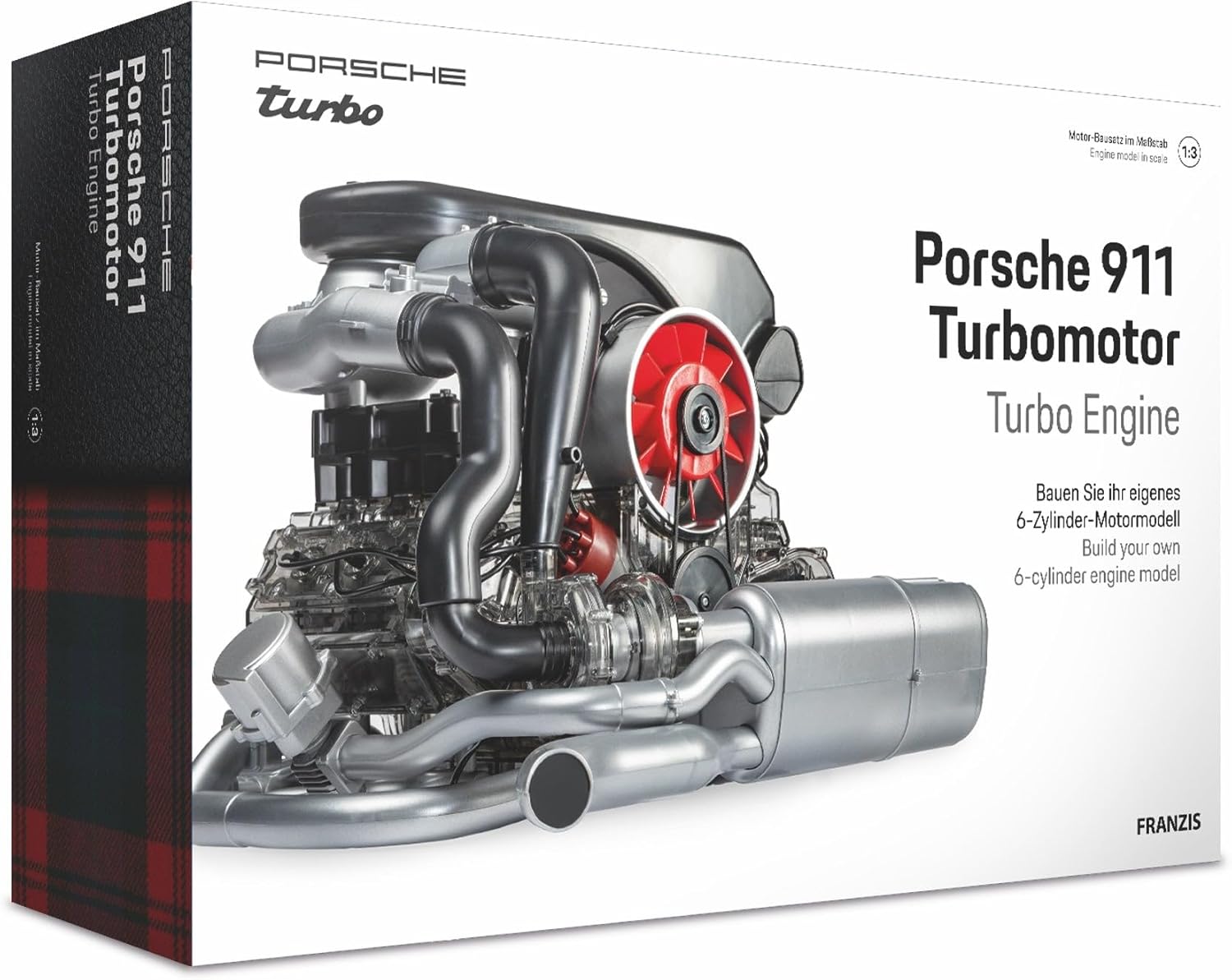 Pictured here is the Franzis Porsche 911 Turbo Model Engine Kit 1-3 Scale with Collector's Book. Credit: Amazon