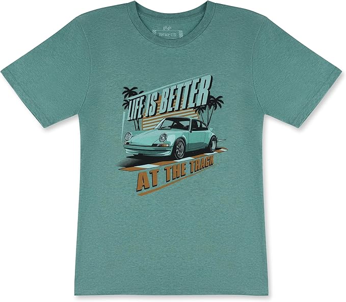 This is the "Life is Better at The Track" Porsche T-Shirt. Credit: Amazon