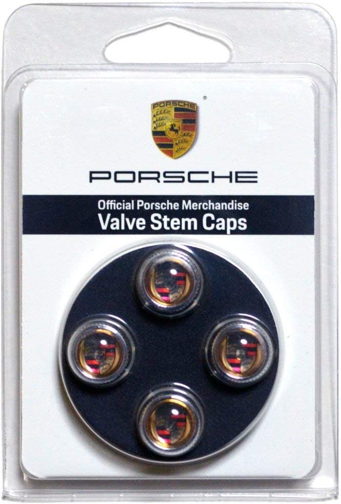 Pictured here is the Porsche Color Valve Stem Caps, Set of Four. Credit: Amazon
