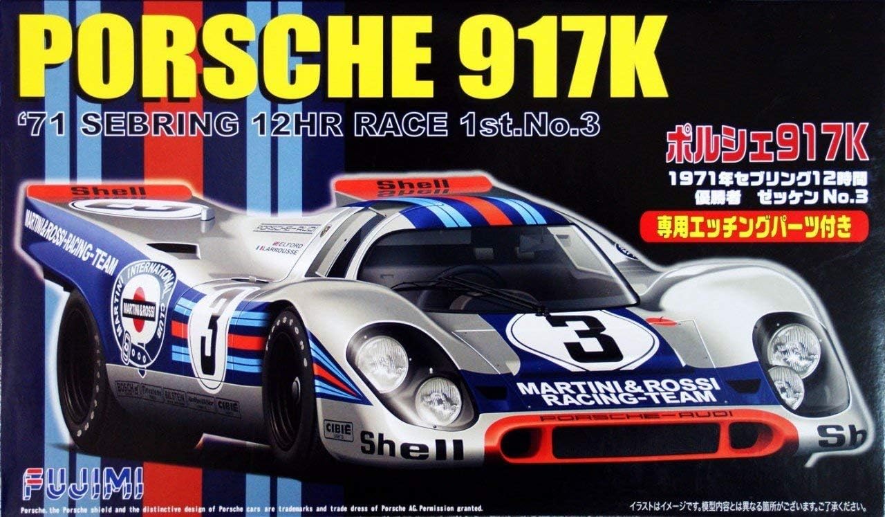 Pictured here is the 1-24-Scale Porsche 917K '71 Sebring 12-Hour Winner Kit. Credit: Amazon