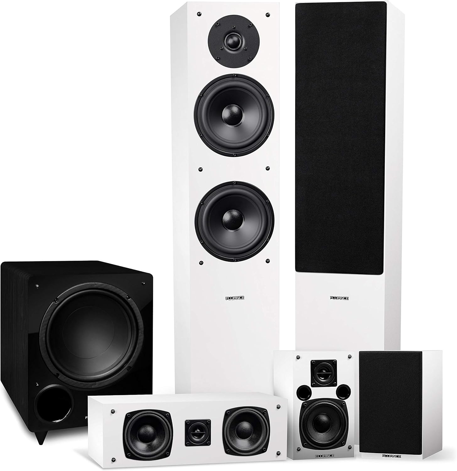 Pictured here is the Fluance Elite High Def Surround Home Theater 5.1 Channel Speaker System. Credit: Amazon