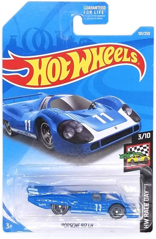 Pictured here is the Hot Wheels Blue Porsche 917 LH 2019 HW Race Day 3-10 101-250. Credit: Amazon