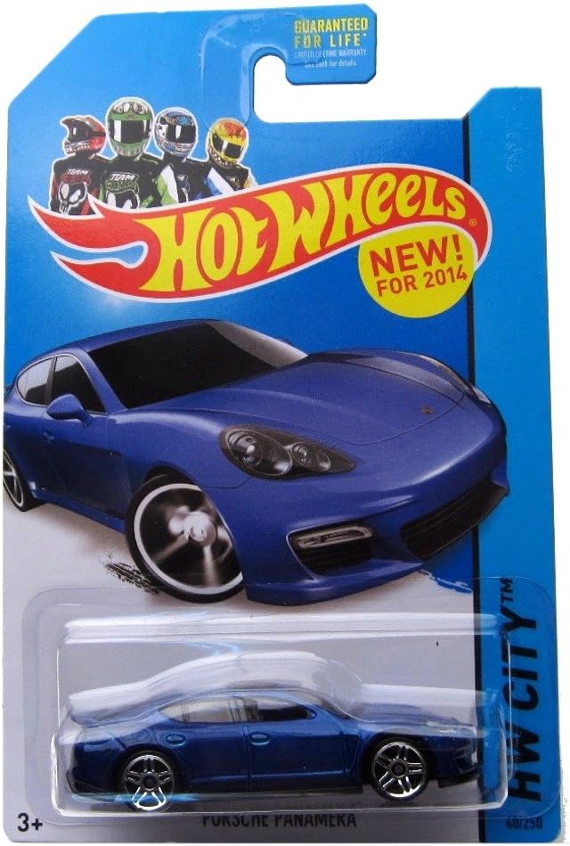 Depicted here is the Hot Wheels Blue Porsche Panamera New for 2014 HW City 40-250. Credit: Amazon