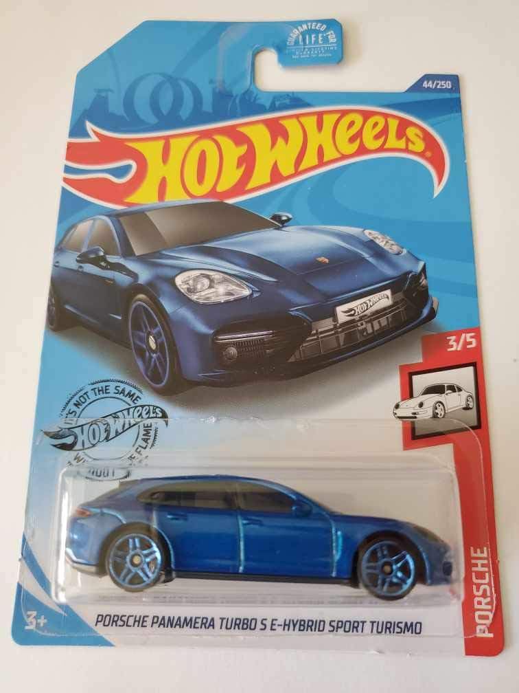 Hot Wheels Blue Porsche Panamera Turbo S E-Hybrid Sport Turismo Porsche 3/5 2020 44/250. Credit: Amazon