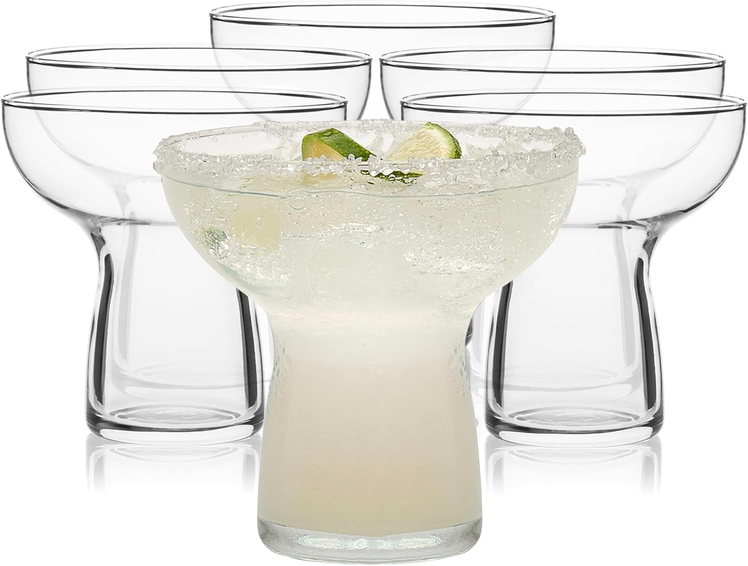 Displayed here are the Libbey Stemless Margarita Glasses Set of 6. Credit: Amazon