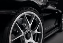 Your Complete Tire Buying Guide for Cars and SUVs 2026 Left-front Michelin on black 911 S/T. Credit: Porsche AG